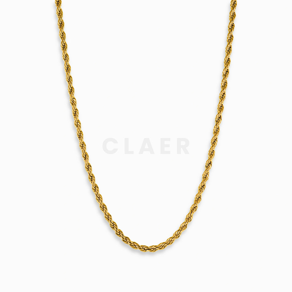 Goldene 2mm Rope-Kette.