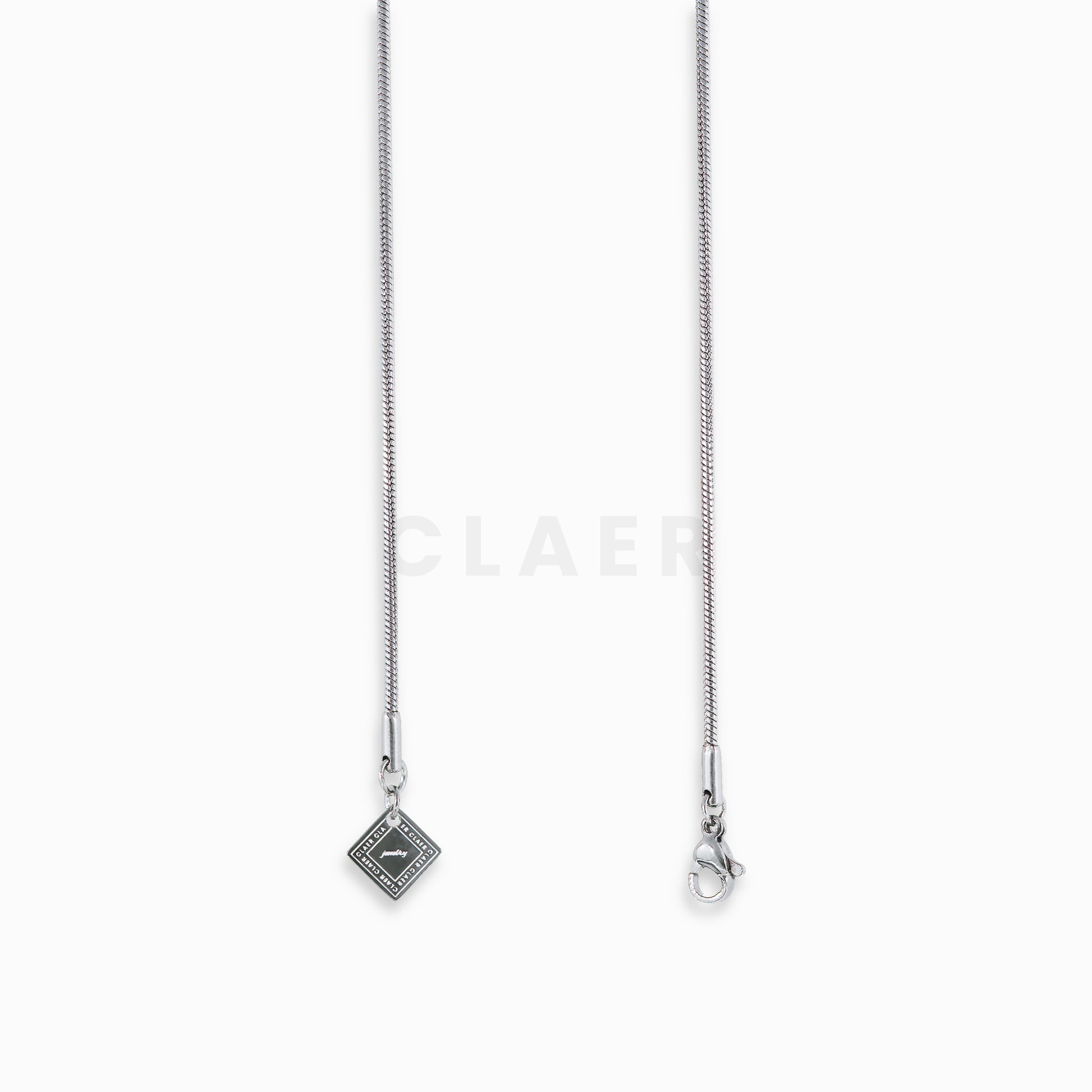 Silberne runde Snake-Kette.